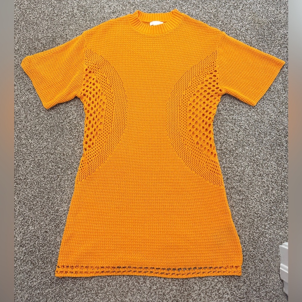 H&M Orange Knit Mini Dress